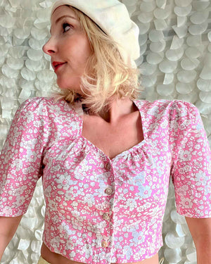 Pink Liberty Flower Blouse